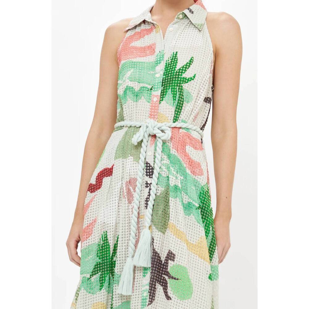 NEW OLIPHANT sleeveless maxi shirt dress in paradiso petal - Picture 4 of 7